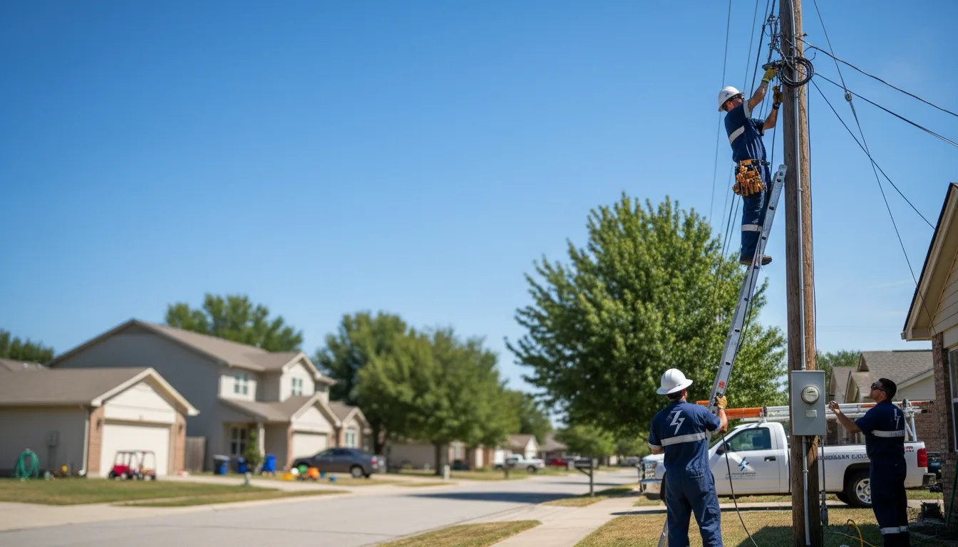 Residential electrician providing installation services in Newton Center, MA
